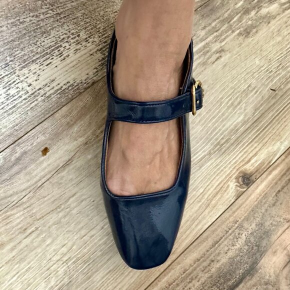Sam Edelman Michaela Mary-Jane flats Midnight Blue Size 7.5 M Like New! - Picture 10 of 11